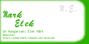 mark elek business card